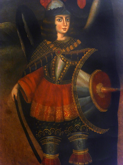 Arcángel San Miguel, pintura cuzqueña