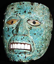Máscara funeraria azteca