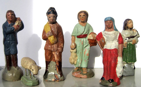 Pastores de belén (figuritas de barro)