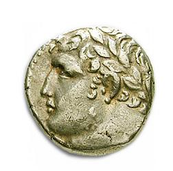 Moneda con el rostro de Herodes Antipas