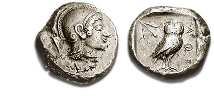 Tetradracma de finales del siglo VI a.C.
