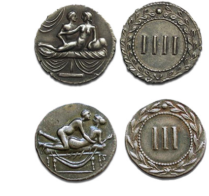 Monedas romanas de burdel