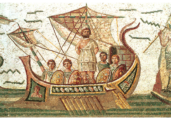 Ulises y las sirenas (mosaico romano)
