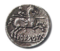 Moneda celtibérica de plata