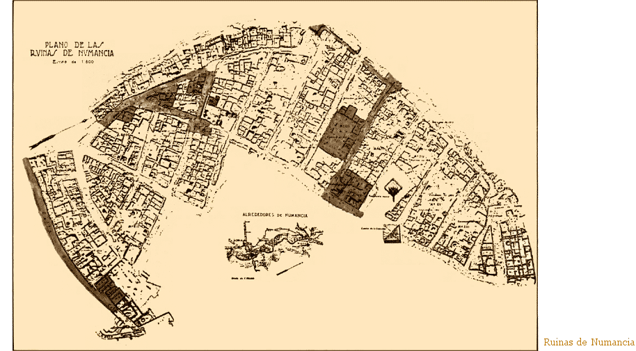 Plano de las ruinas de Numancia