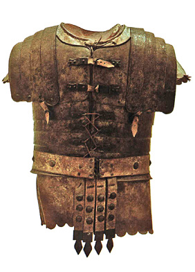 Restos de la armadura de un legionario romano