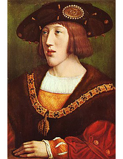 El emperador Carlos en su juventud, retrato de Bernaerd van Orley