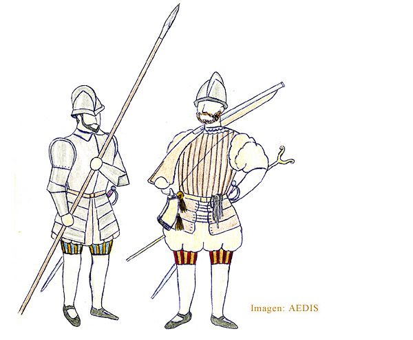 Infantería imperial, hacia 1521 (dibujo)