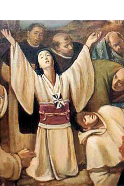 Martirio de Magdalena de Nagasaki y otros cristianos japoneses en 1634