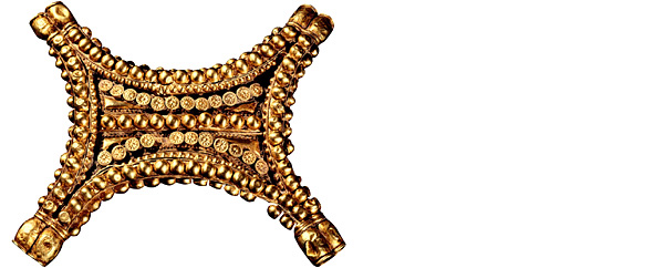 Lingote de oro con forma de piel de buey