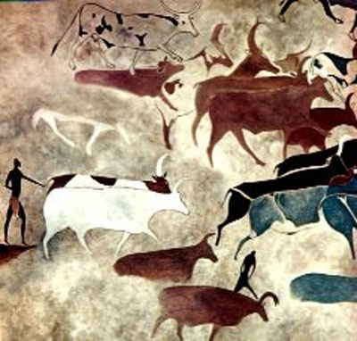 Pastores del Tassili, pintura rupestre
