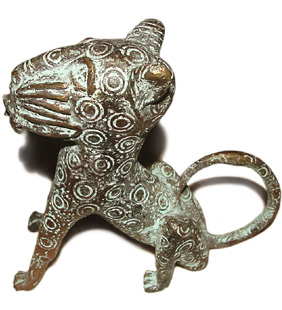 Leopardo en bronce (Benín, Nigeria)