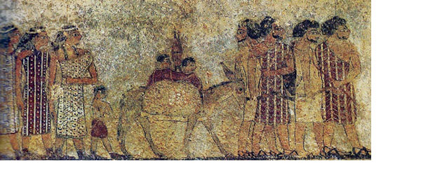 Cananeos en Egipto, pinturas de la tumba egipcia de Beni Hassán