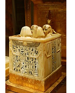 Cofre funerario de la tumba de Tutankhamón Cofre funerario de la tumba de Tutankhamón