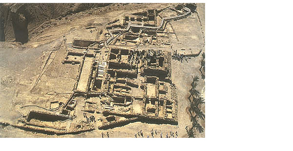 Ruinas de Qumrán (vista aérea)