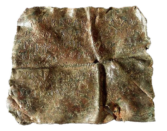 Inscripción celtibérica inscrita sobre plomo (La Manchuela - Cuenca)