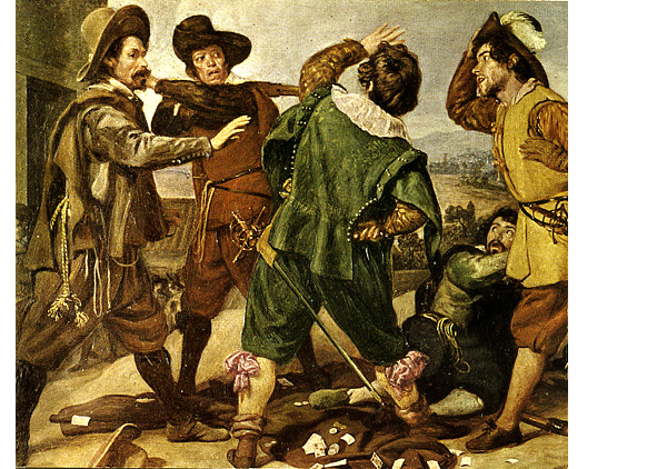 Riña de cartas (cuadro del pintor Velázquez)
